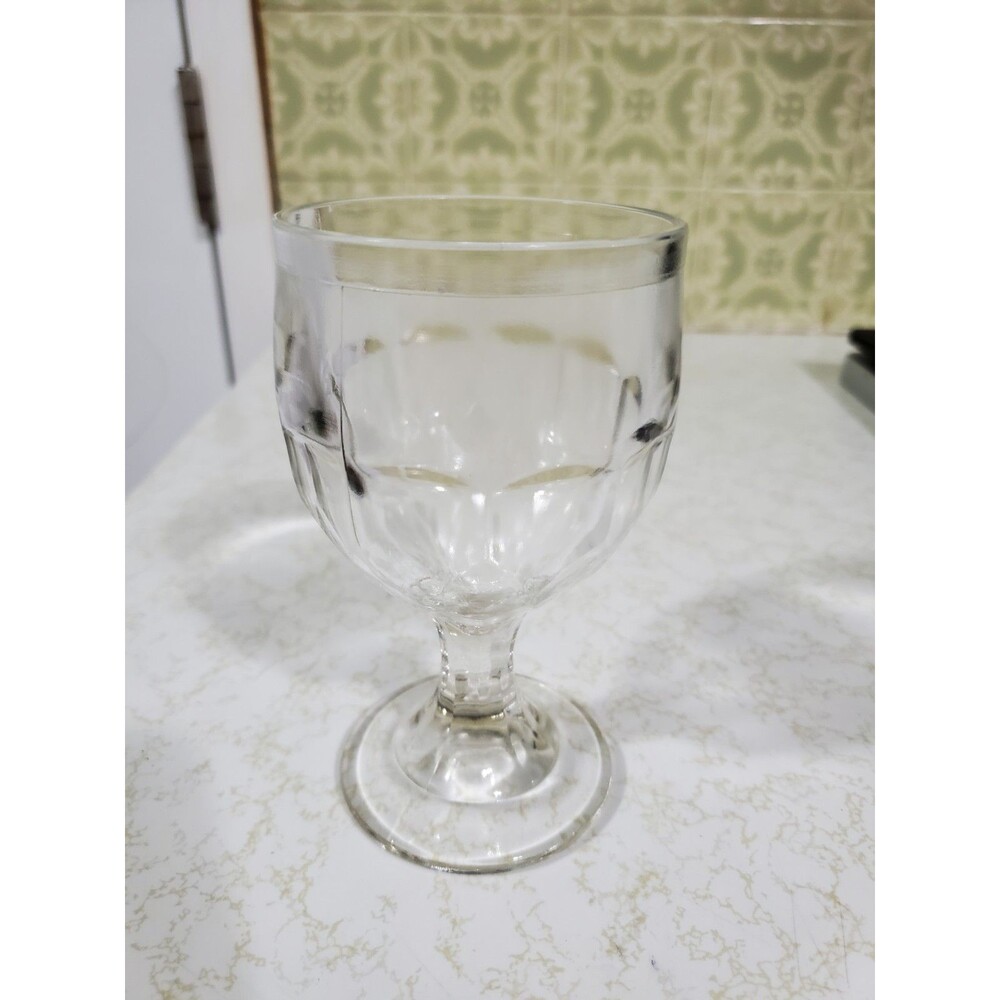 Hazel Atlas Pointed Oval Stems Honeycomb Goblet Depression Glass